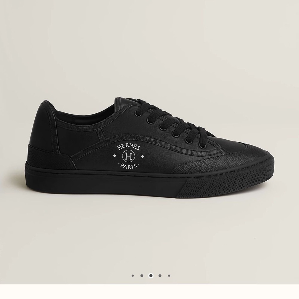Hermes Authentic men’s black sneaker new in box